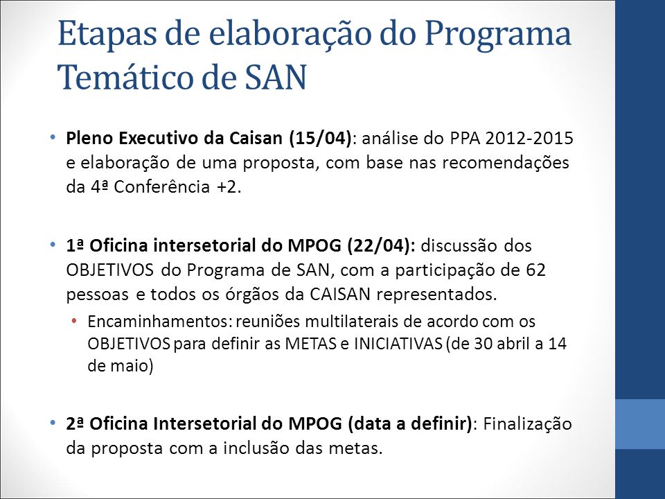 Proposta Para O Programa Tem Tico De San No Ppa Ppt Carregar